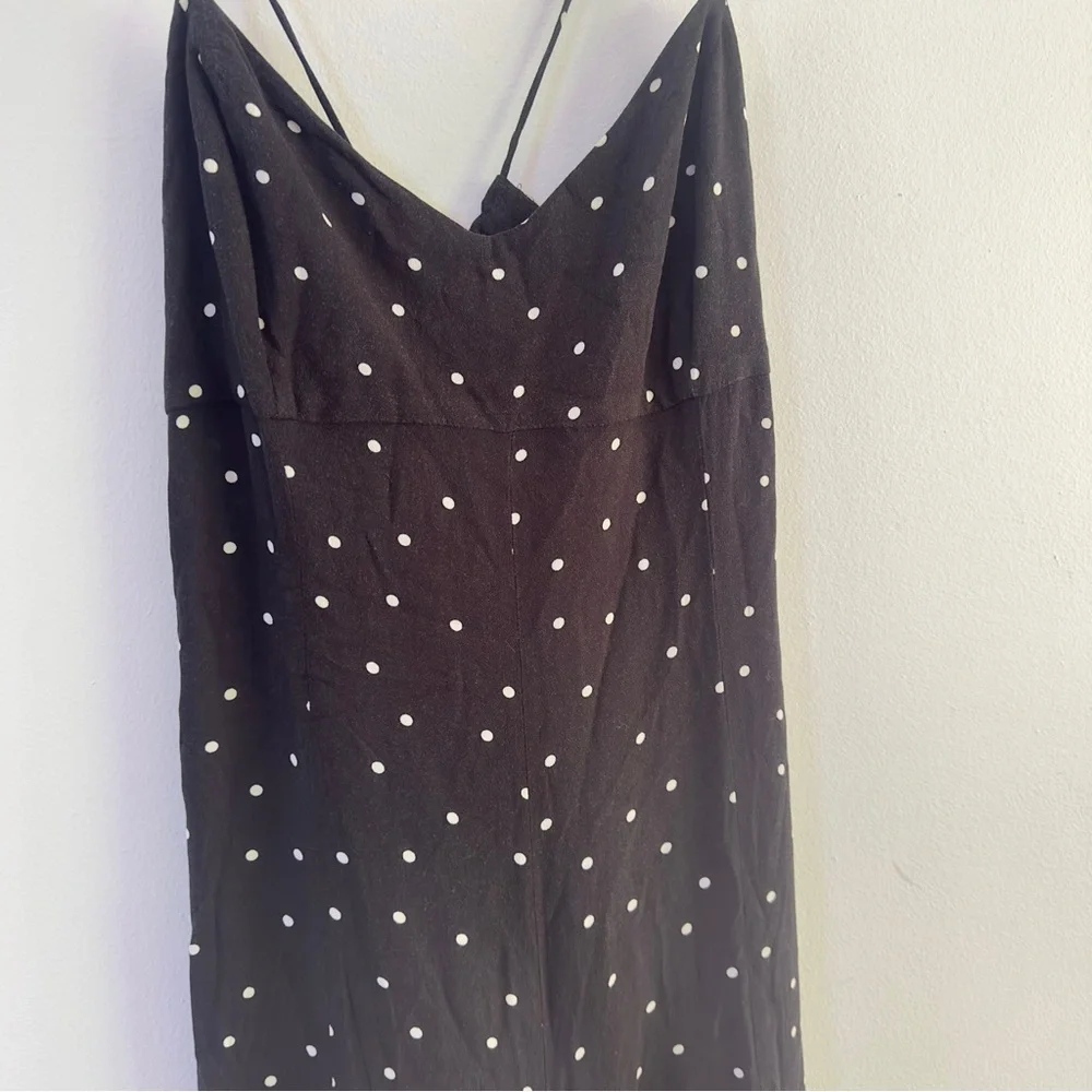 Free People  Polka Dot Wide Leg Jumpsuit Sz L - Picture 7 of 8